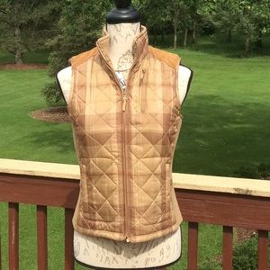 Women’s Ralph Lauren PlaidTan w/Suede Vest Sz P/P